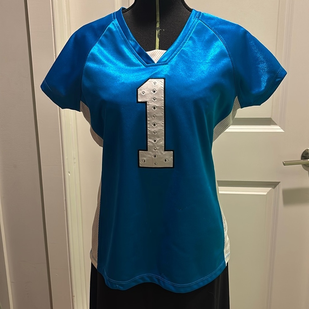 Women’s Medium Carolina Panthers Cam Newton Blue Football Jersey